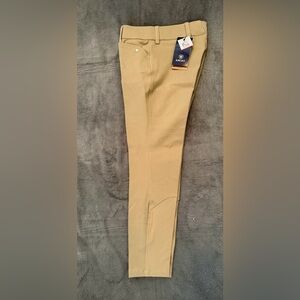 NWT Ariat Unisex Youth US 10R Heritage Riding Pants Patch Breeches Tan